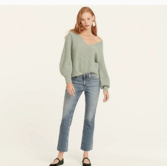 J crew billie Demi boot crop jeans raw hem - Picture 1 of 8